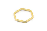 Gold Hexagon Ring, 6 Gold Plated Hexagon Connectors, Rings (25x2x2mm) D0136 Q0004