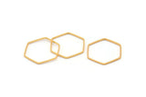 Altıgen Yüzük Tılsımı, 12 Altın Kaplama Pirinç Altıgen Şekilli Yüzük Tılsımı (20x0,8 mm) BS 1175 Q0007