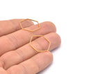 Altıgen Yüzük Tılsımı, 12 Altın Kaplama Pirinç Altıgen Şekilli Yüzük Tılsımı (20x0,8 mm) BS 1175 Q0007