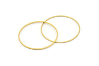 Gold Circle Connector, 8 Gold Plated Brass Circle Connectors (42x1x1mm) Bs 1085 Q0026