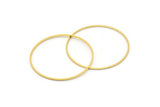 Gold Circle Connector, 8 Gold Plated Brass Circle Connectors (42x1x1mm) Bs 1085 Q0026