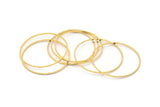 Gold Circle Connector, 8 Gold Plated Brass Circle Connectors (42x1x1mm) Bs 1085 Q0026