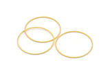 Gold Circle Connector, 8 Gold Plated Brass Circle Connectors (42x1x1mm) Bs 1085 Q0026