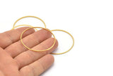 Gold Circle Connector, 8 Gold Plated Brass Circle Connectors (42x1x1mm) Bs 1085 Q0026