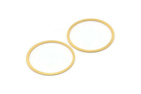 Circle Connector, 5 Gold Plated Brass Circle Connectors (40x2x1mm) Bs 1326 Q0028