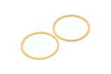 Circle Connector, 5 Gold Plated Brass Circle Connectors (40x2x1mm) Bs 1326 Q0028