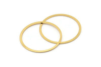 Circle Connector, 5 Gold Plated Brass Circle Connectors (40x2x1mm) Bs 1326 Q0028
