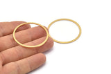 Circle Connector, 5 Gold Plated Brass Circle Connectors (40x2x1mm) Bs 1326 Q0028