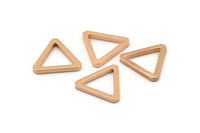 Rose Gold Triangle, 6 Rose Gold Plated Triangle Rings (19x2mm) D0016 q0109