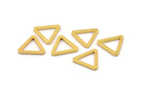 Gold Triangle Ring, 6 Gold Plated Brass Triangle Rings (19x2mm) D0016 q0109