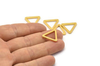 Gold Triangle Ring, 6 Gold Plated Brass Triangle Rings (19x2mm) D0016 q0109