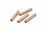 Rose Gold Plated Tube Beads, 12 Rose Gold Plated Brass Tubes (3x20mm) Bs 1440 Q0052
