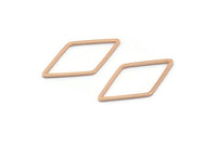 Rose Gold Diamond Ring, 12 Rose Gold Plated Brass Diamond Connectors (13x23mm) Bs 1128 Q0090