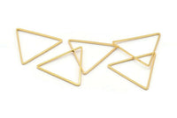 Triangle Charm, 24 Gold Plated Brass Triangles (24x24x24mm) Bs-1125 Bs-1125 Q0100
