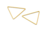 Triangle Charm, 12 Gold Plated Brass Triangles (24x24x24mm) Bs-1125 Bs-1125 Q0100