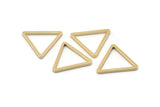 Triangle Charm - 4 Gold Plated Brass Triangle Charms (28x2mm) D0013 Q0083