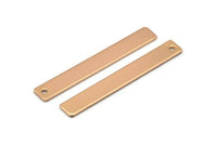 Rose Gold Customized Bar, 3 Rose Gold Plated Brass Stamping Blanks, Personalized Bars (6x44mm) B0188 Q0062