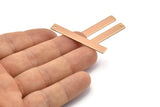 Rose Gold Customized Bar, 3 Rose Gold Plated Brass Stamping Blanks, Personalized Bars (6x44mm) B0188 Q0062