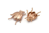 Rose Gold Tiny Bug Charm , 1 Rose Gold Plated Brass Bug Fly Insect Charms (29x22x5.5mm) N0495 Q0053