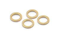 Gold Plated Circles, 6 Gold Plated Brass Round Rings, Charms (14x2x2mm) Bs 1346 Q0045