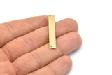 Gold Customized Bar, 3 Gold Plated Brass  Stamping Blanks (6x44x0.80mm) B0191 Q0061