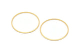 Gold Plated Rings, 8 Gold Plated Brass Circle Connectors  (35x1x1mm) BS 1087 Q0044