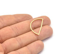 Gold Half Moon - 5 Gold Plated Brass Semi Circle Connectors (15x30x1.2mm) BS 1173 Q0039