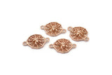 Rose Gold Spider Web, 6 Rose Gold Plated Spider and Web Connectors (16x11mm) N0352