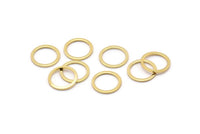 Gold Circle Rings, 12 Gold Plated Brass Round Rings, Charms (12mm) b0119 Q0035