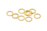 Gold Circle Ring, 12 Gold Plated Brass Round Rings, Charms (10mm) B0118 Q0032