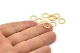 Gold Circle Ring, 12 Gold Plated Brass Round Rings, Charms (10mm) B0118 Q0032