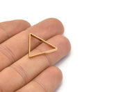 Gold Triangle, 6 Gold Plated Brass Open Triangle Rings, Charms (24x0.8x2mm) Bs 1197 Q0118