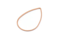 Rose Gold Drop Connector, 10 Rose Gold Plated Brass Drop Connectors (38x25mm) Bs 1127 Q0116