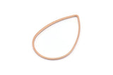 Rose Gold Drop Connector, 10 Rose Gold Plated Brass Drop Connectors (38x25mm) Bs 1127 Q0116