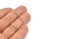 Rose Gold Drop Connector, 10 Rose Gold Plated Brass Drop Connectors (38x25mm) Bs 1127 Q0116