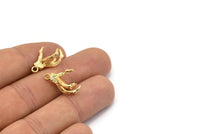 Dragon Claw Pendant, 4 Gold Plated Brass Dragon Claw Charms, Necklace Pendants (16x12mm) N0367 Q0141