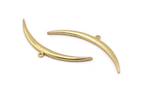 Altın Ay Tılsımı, 1 Altın Kaplama Pirinç Dokulu Geniş Hilal Ay Kolye Ucu, Tılsımlar (63x4,5x2,8 mm) N0525 Q0146