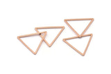 Rose Gold Triangle, 10 Rose Gold Plated Open Triangle Rings, Charms (24x1mm) Bs 1027 Q0164