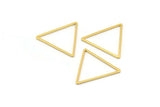 Gold Triangle Ring, 8 Gold Plated Brass Open Triangle Rings, Charms (27x1mm) BS 1028 Q0133