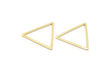 Gold Triangle Rings, 6 Gold Plated Brass Triangle Rings, Charms (29x1.2mm) D0112 Q0131