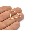 Rose Gold Triangle, 6 Rose Gold Plated Brass Triangle Rings, Charms (29x1.2mm) D0112 Q0131