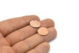 Rose Gold Stamping Tag, 10 Rose Gold Plated Brass Stamping Tags with 1 Hole (16mm) Brs 64 A0291 Q0188