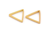 Gold Triangle Charm, 8 Gold Plated Brass Open Triangle Rings, Charms (17x0.8x2mm) BS 1199 Q0167