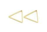 Gold Triangle Rings, 8 Gold Plated Open Triangle Rings, Charms (29x0.8x2mm) BS 1195 Q0168