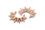 Gül Altın Sunny Kolye, Gül Altın Kaplama Pirinç Sunny Etnik Kolye, 2 Halka, Bulgular, Tılsımlar (28x36x4mm) BS 2304 Q0462