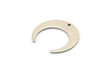 Silver Moon Charms, 12 Antique Silver Plated Brass Crescent  With 1 Hole, Pendants, Earrings, Findings (18x16.5x4.5x1mm) BS 2060 H1343