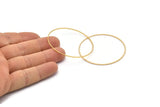 Gold Circle Connectors, 150 Gold Plated Brass Circle Connectors (50X0.8mm) Bs-1111 Q0181