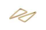 Gold Triangle Ring, 6 Gold Plated Brass Open Triangles, Charms, Findings (30x33x15mm) Bs 1148 Q0367