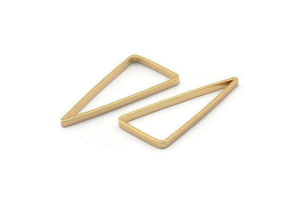 Gold Triangle Ring, 6 Gold Plated Brass Open Triangles, Charms, Findings (30x33x15mm) Bs 1148 Q0367