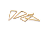 Gold Triangle Ring, 6 Gold Plated Brass Open Triangles, Charms, Findings (30x33x15mm) Bs 1148 Q0367
